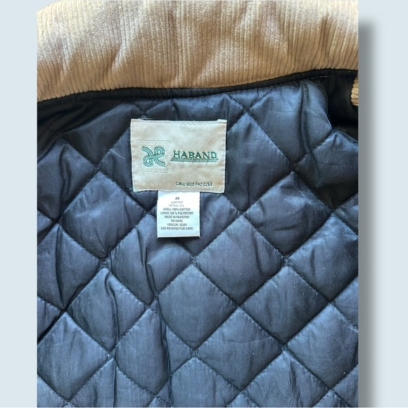 Haband Vintage Jacket Men M Oat Tan Khaki Beige Corduroy Quilted Lined Style - Picture 6 of 7